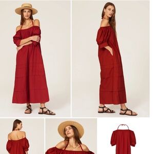 Red Apiece Apart Poplin Dress M